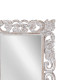 Artekko Mirroki Ξύλινος Λευκός Πατίνα Σκαλιστός Καθρέπτης Τοίχου (100x70)cm