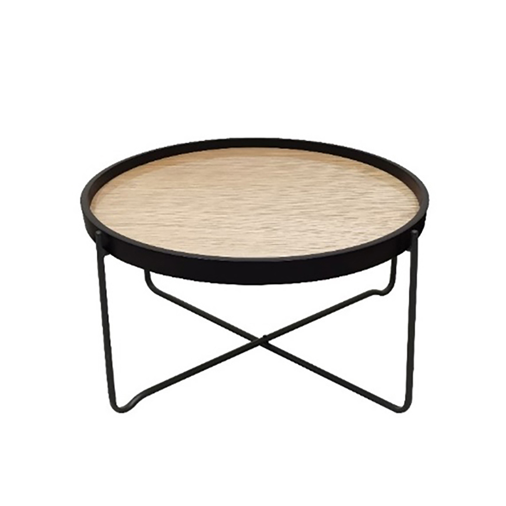 DISK COFFEE TABLE SONOMA ΜΑΥΡΟ 53x53x42 DISK COFFEE TABLE SONOMA ΜΑΥΡΟ 53x53x42
