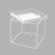 BUTLER SIDE TABLE ΛΕΥΚΟ 45x45x45 BUTLER SIDE TABLE ΛΕΥΚΟ 45x45x45