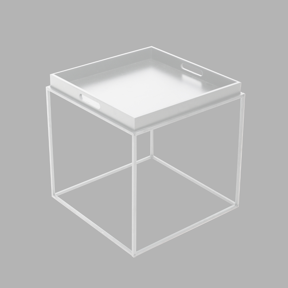 BUTLER SIDE TABLE ΛΕΥΚΟ 45x45x45 BUTLER SIDE TABLE ΛΕΥΚΟ 45x45x45