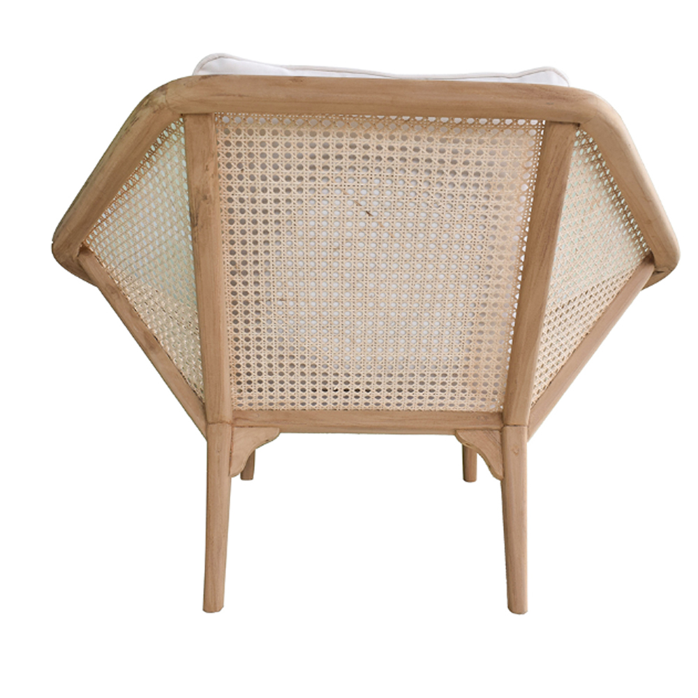 Artekko Tectona Πολυθρόνα από Ξύλο Teak/Ρατάν Φυσικό (105x82x75)cm