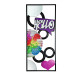 Wall Relief Rectangular "Street Art" Graffiti Motif Μέταλλο Καθρέφτης Γυάλινο Multi-Coloured PU 2 Pcs. Assorted L. 25 cm