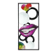 Wall Relief Rectangular "Street Art" Graffiti Motif Μέταλλο Καθρέφτης Γυάλινο Multi-Coloured PU 2 Pcs. Assorted L. 25 cm