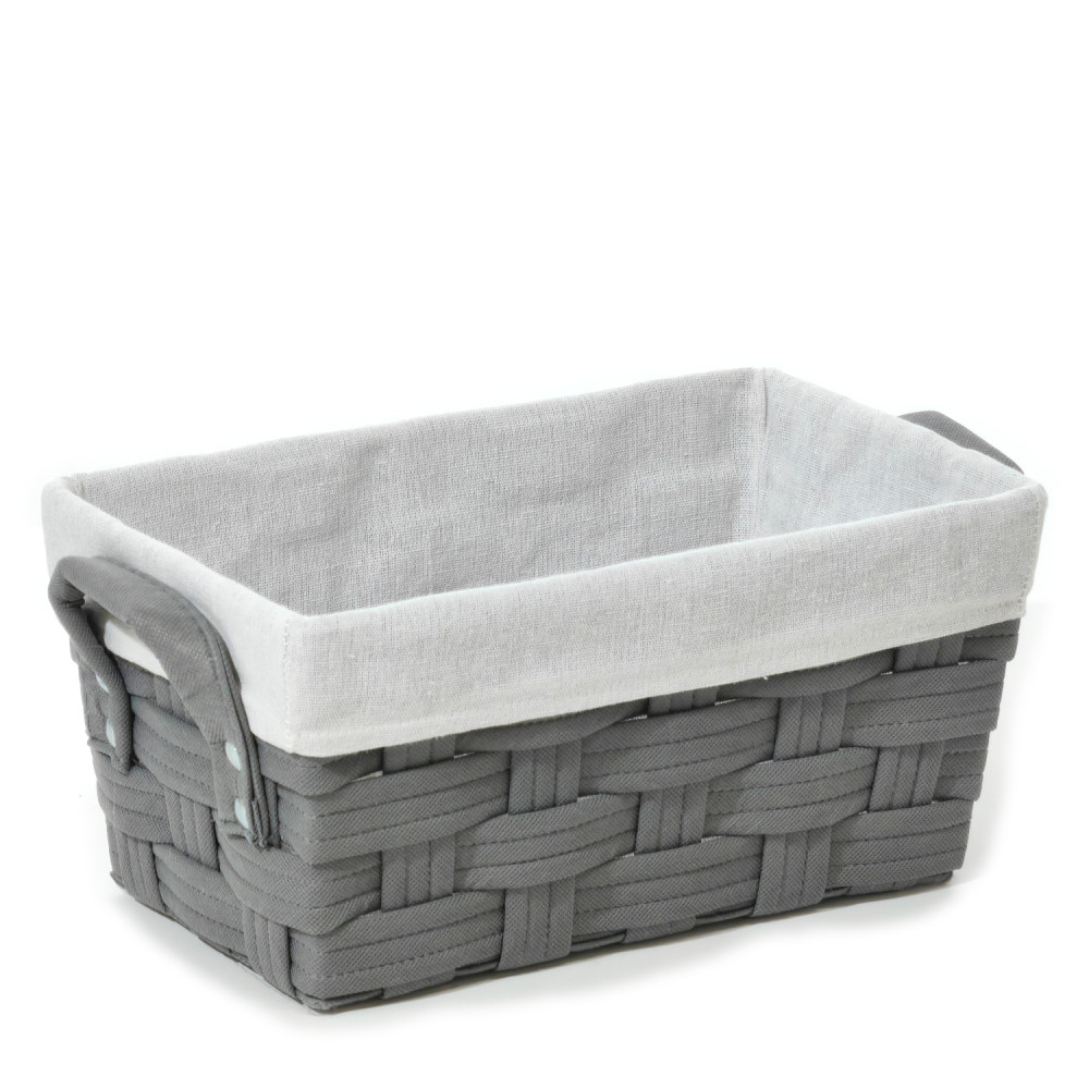 Καλάθι Αποθήκευσης Γκρι Polyester 33x21x16cm